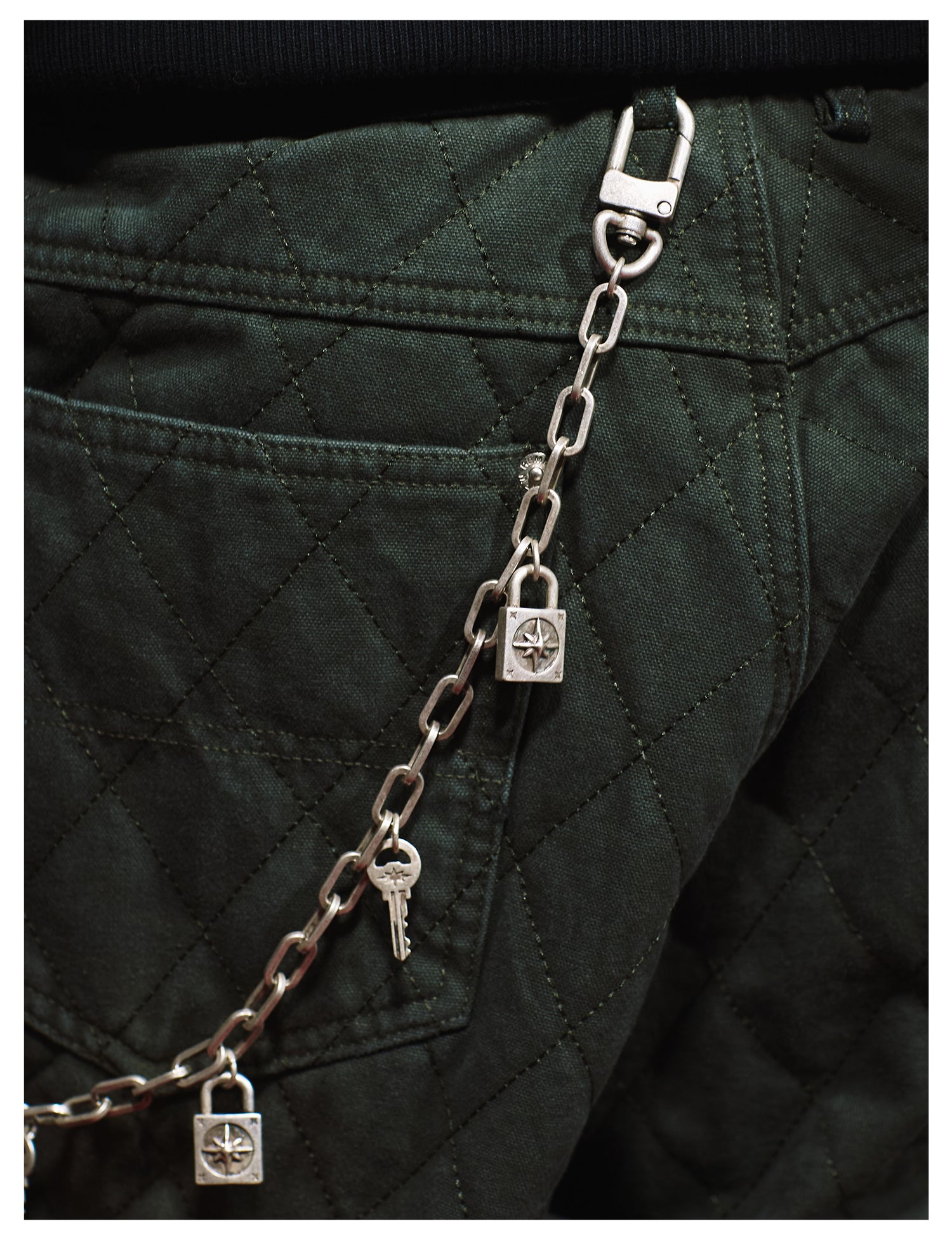 Remedy metal chain waist key lock