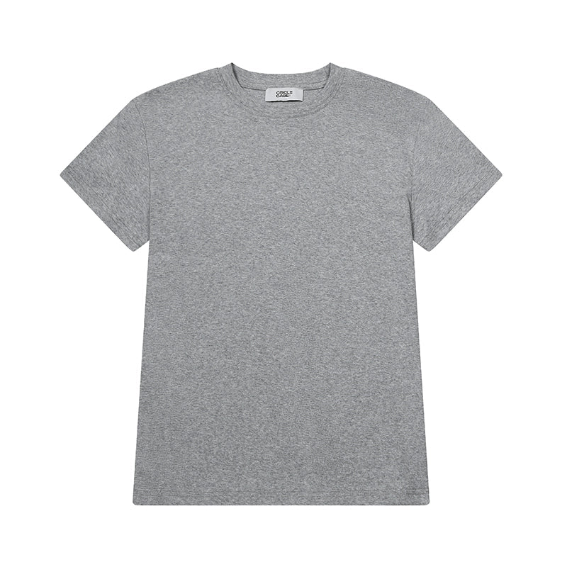 CRICLE CAGE Embroidery Slim Round Neck Versatile Tee