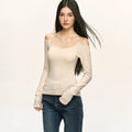 Anna Aneae Neck Slim Long Sleeves