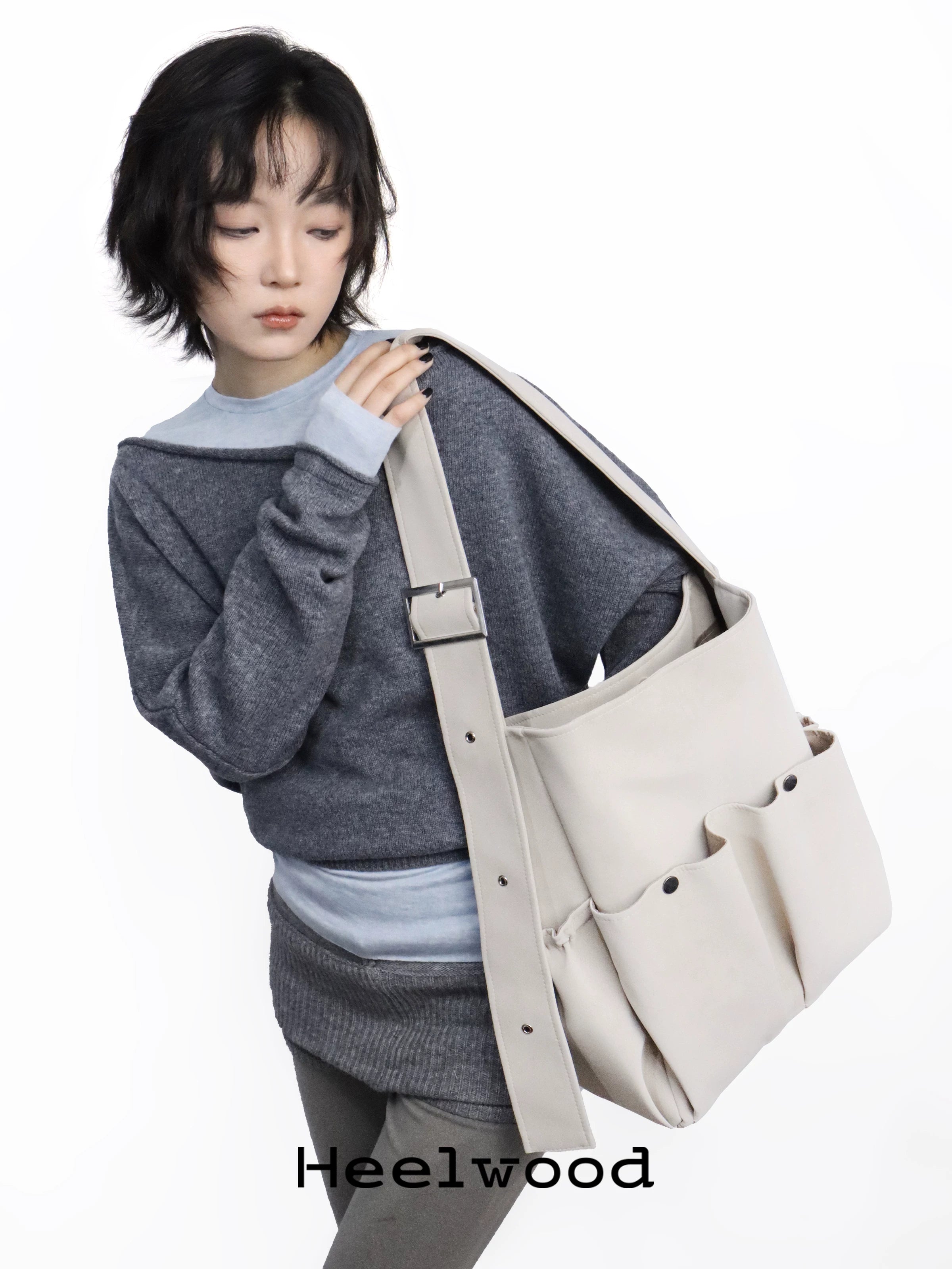 Heelwood Adjustable Multi-Pocket Shoulder Bag