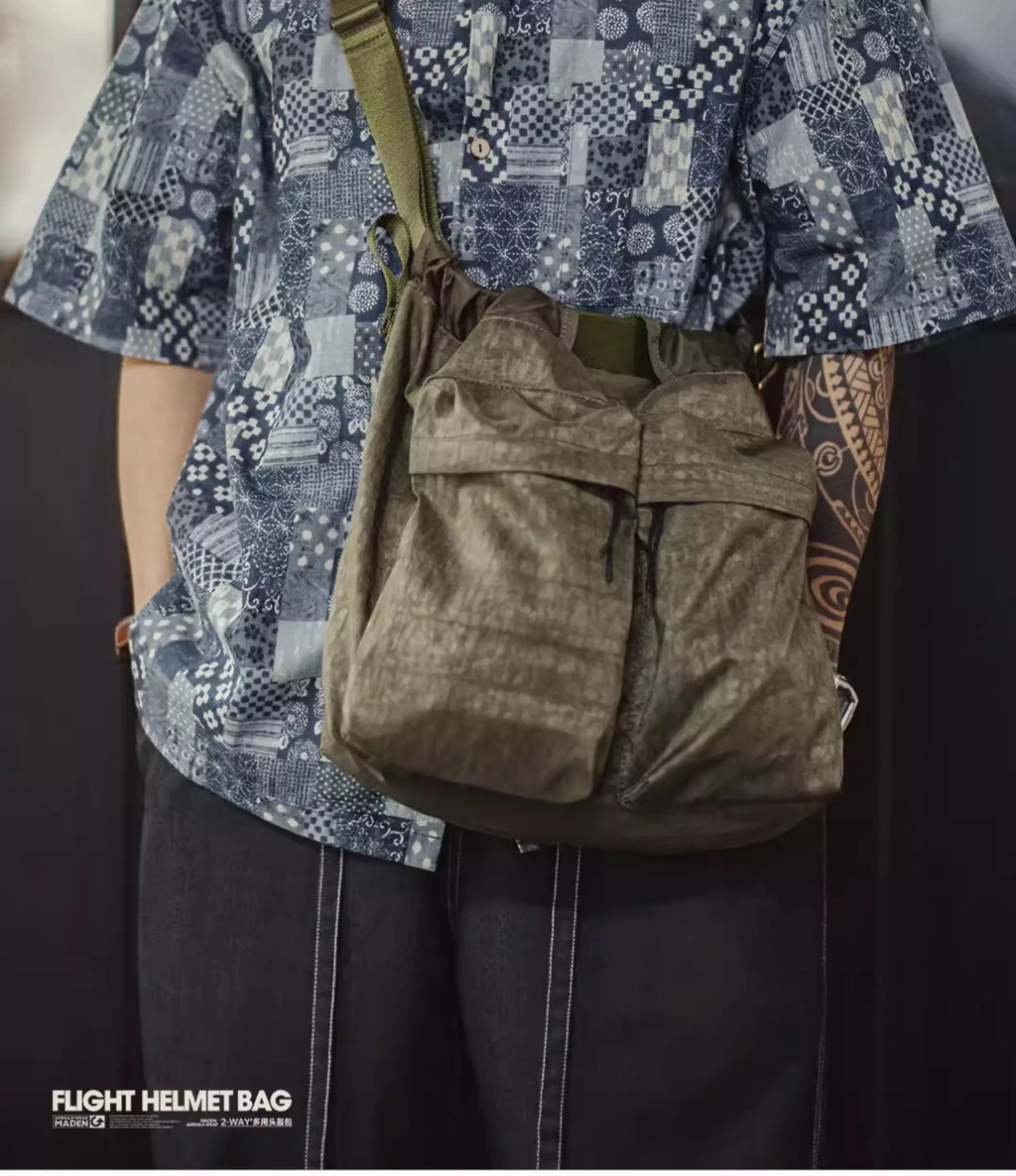 MADEN Retro Camouflage Large Capacity Messenger Bag