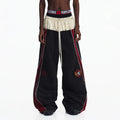 PEOPLESENSE Contrast Color Old Embroidered Printed Wide-leg Pants Casual Pants