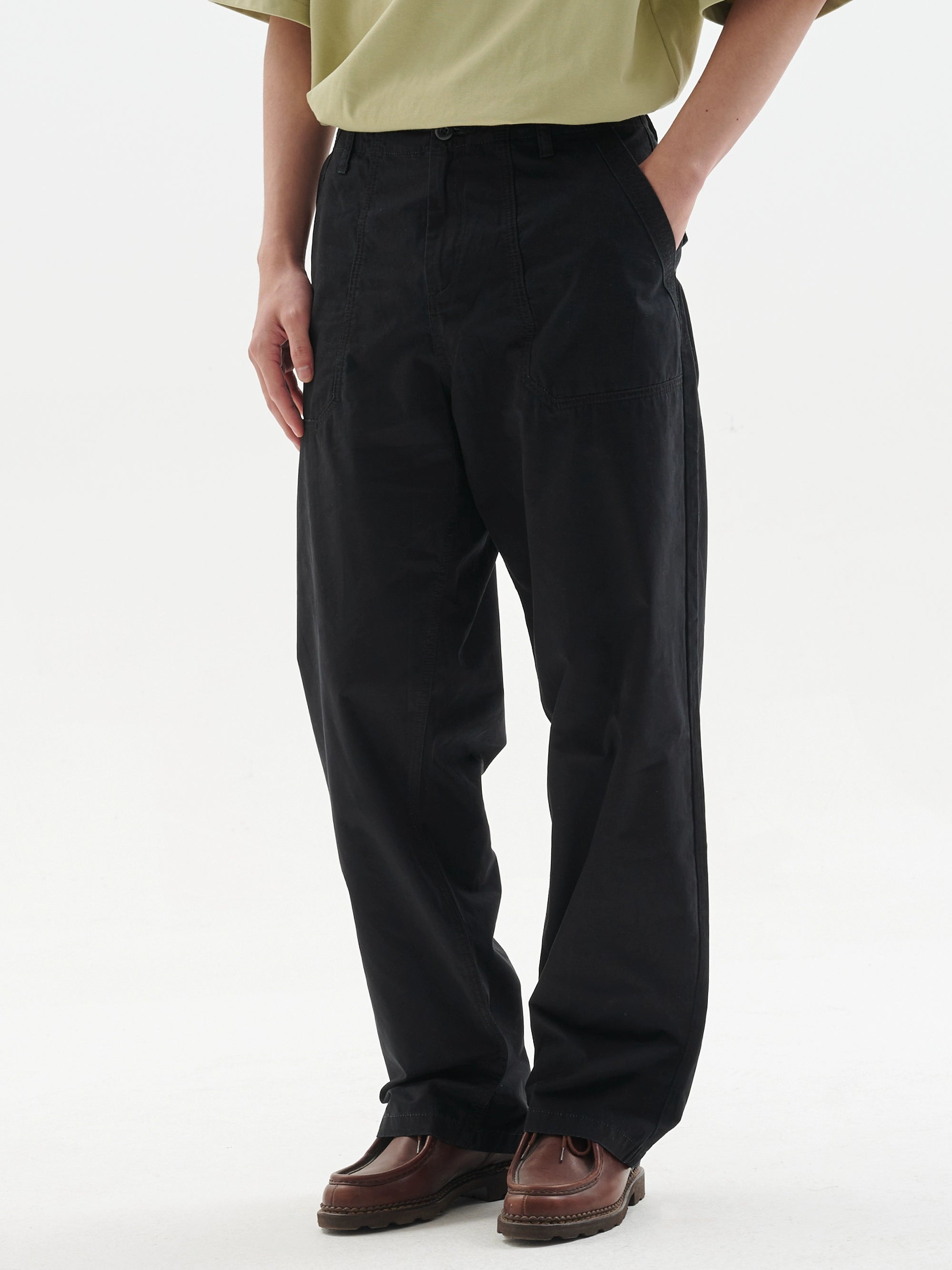 BUTTBILL Japanese Enzyme Washed Straight Loose Tooling Deck Pants