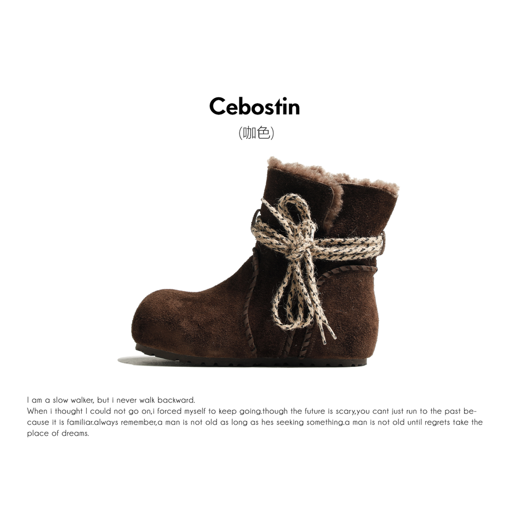 Cebostin Cow Velvet Thermal Boots