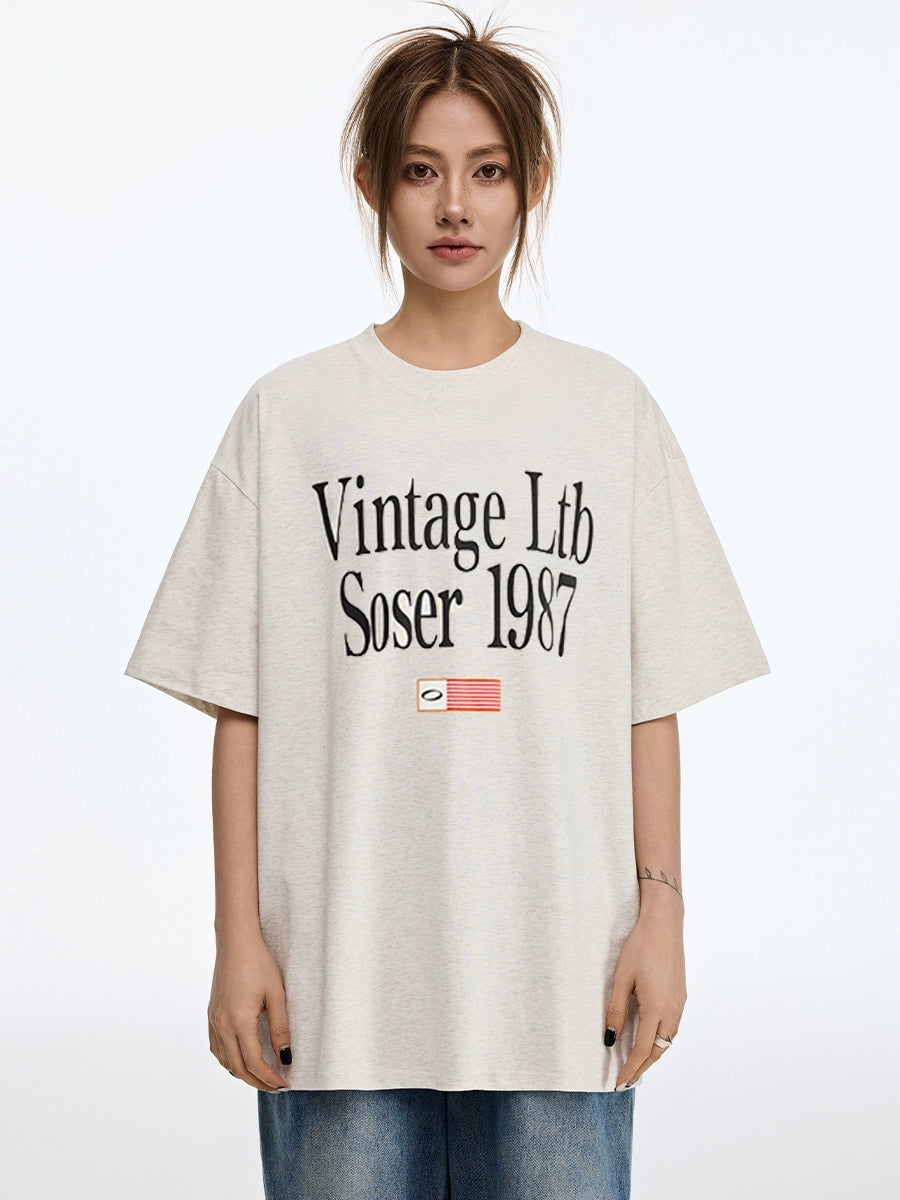 SOSER Tide Brand Letter Printed Tee