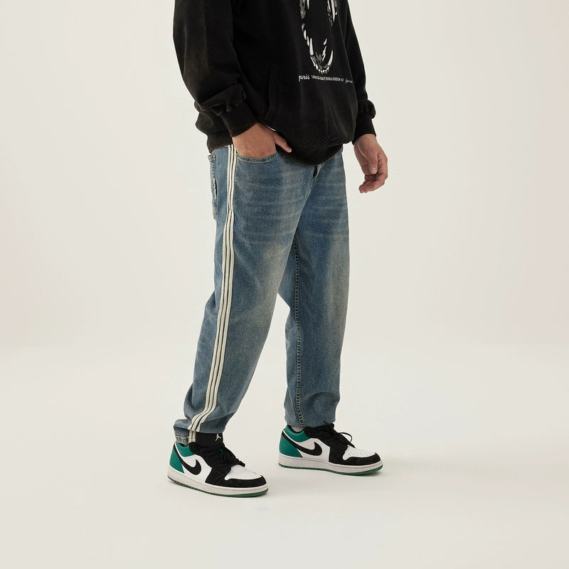 PANMAX Vintage Plus Loose Wide Leg Straight Jeans