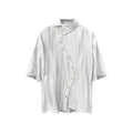 WANNA LAB Curve Placket Asymmetric Tailoring Tee