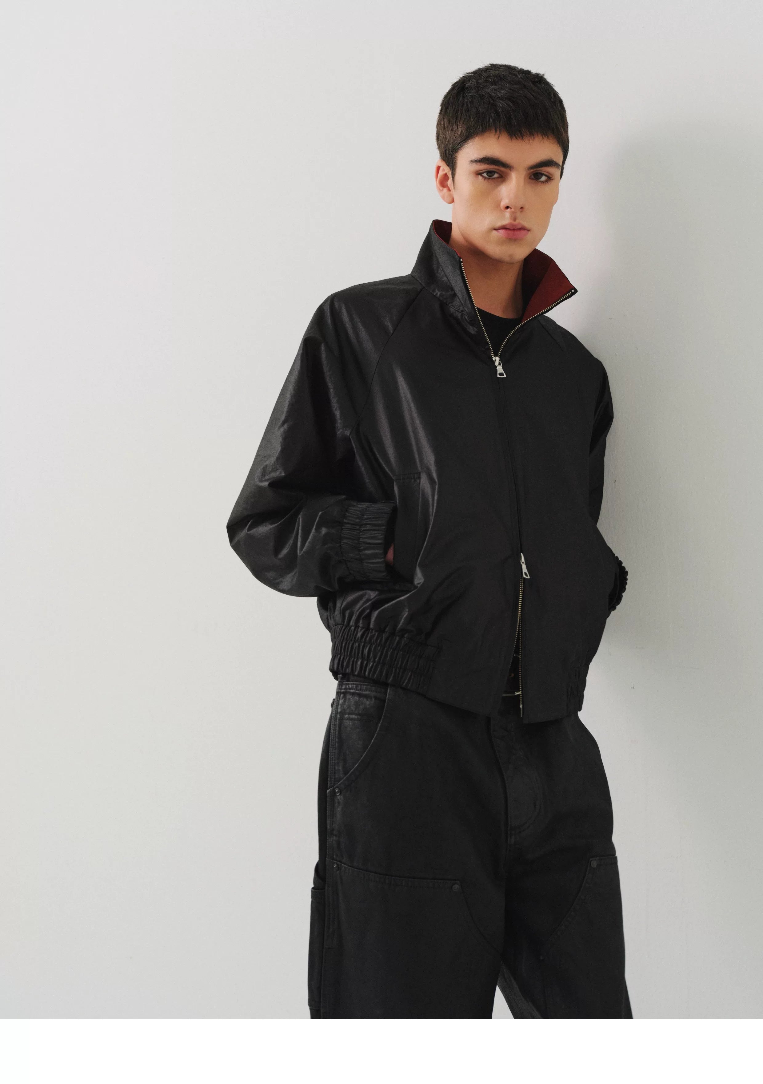 VLABMADE Vintage Stand-up Collar Loose-sleeved Jacket