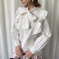 Loosesmell Irregular Bow Tie-Up Shirt