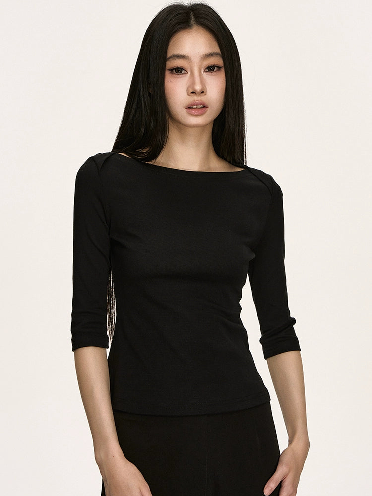 Anna Aneae Slim Spice Medium Sleeve Versatile Tee