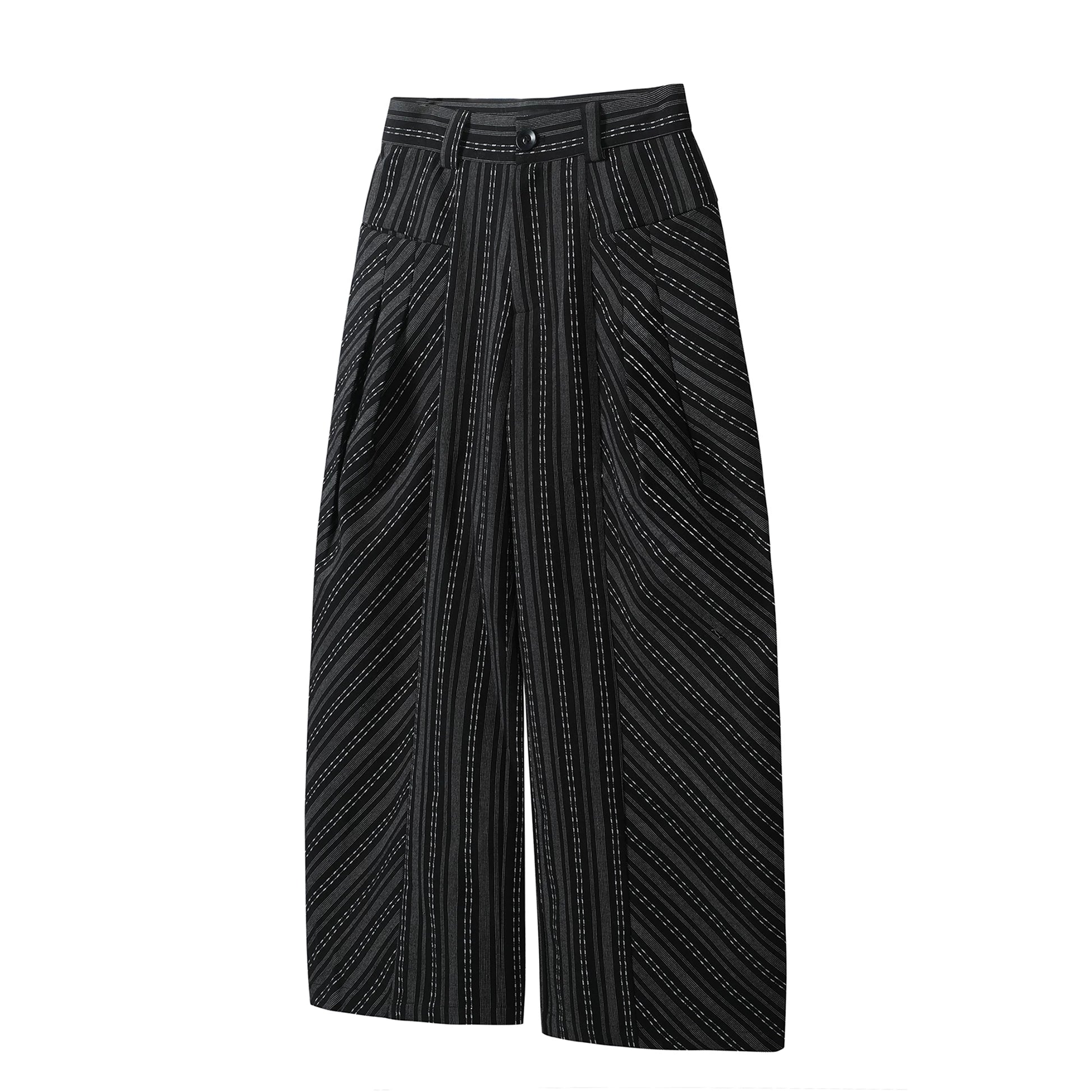 TZ Killer Striped Versatile Pleated Trousers