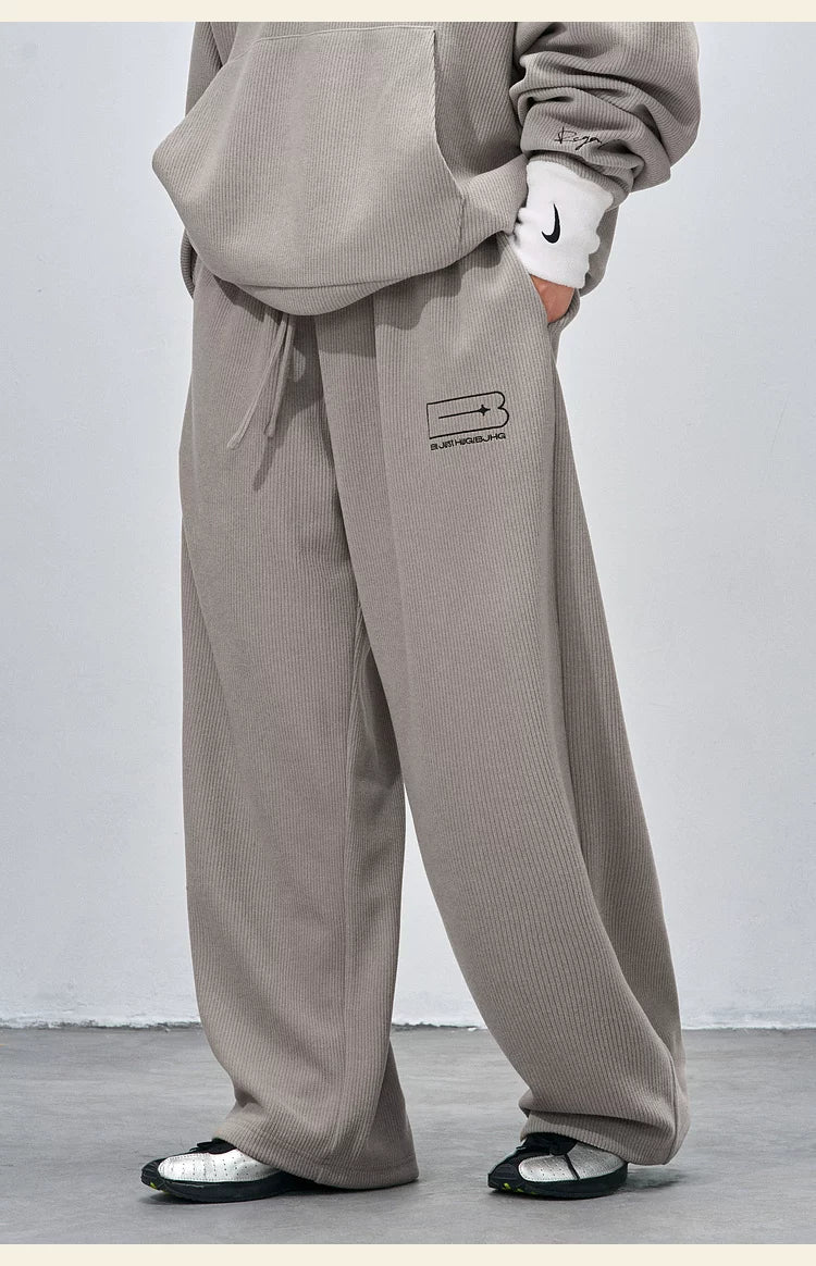 BJHG Red Corduroy Slack Sweatpants