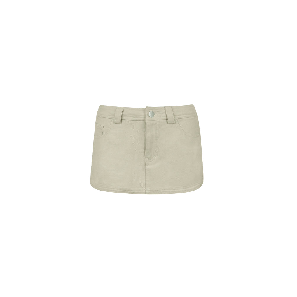 Jim Kennet Vintage Work Wear Fake Two-Piece Denim Skirt