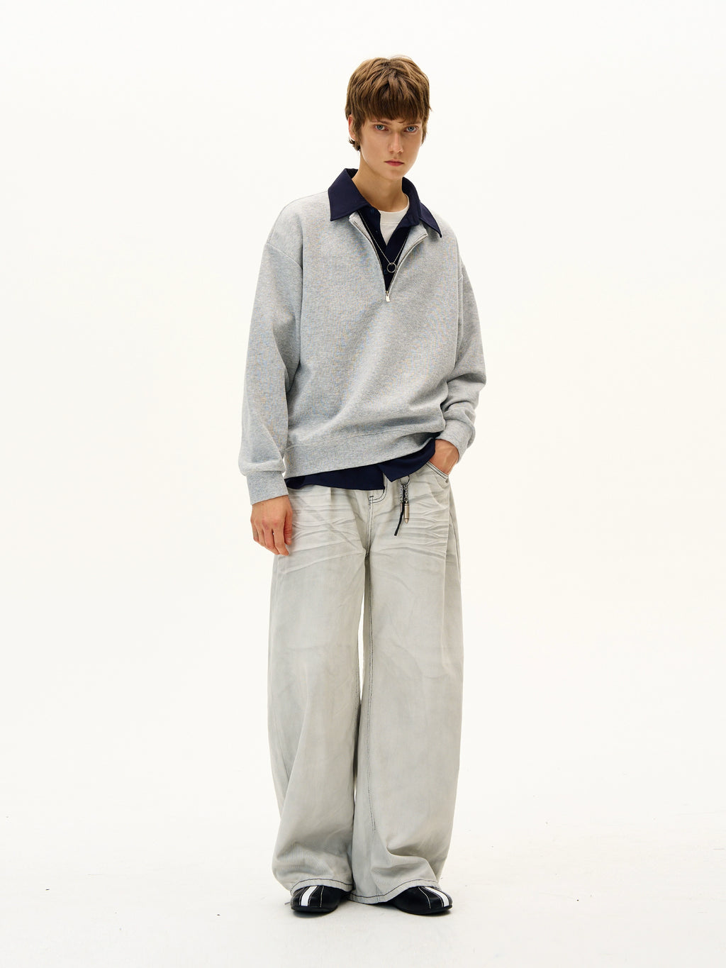 CHANYOOU Retro Fake Two-piece Spliced Sweater