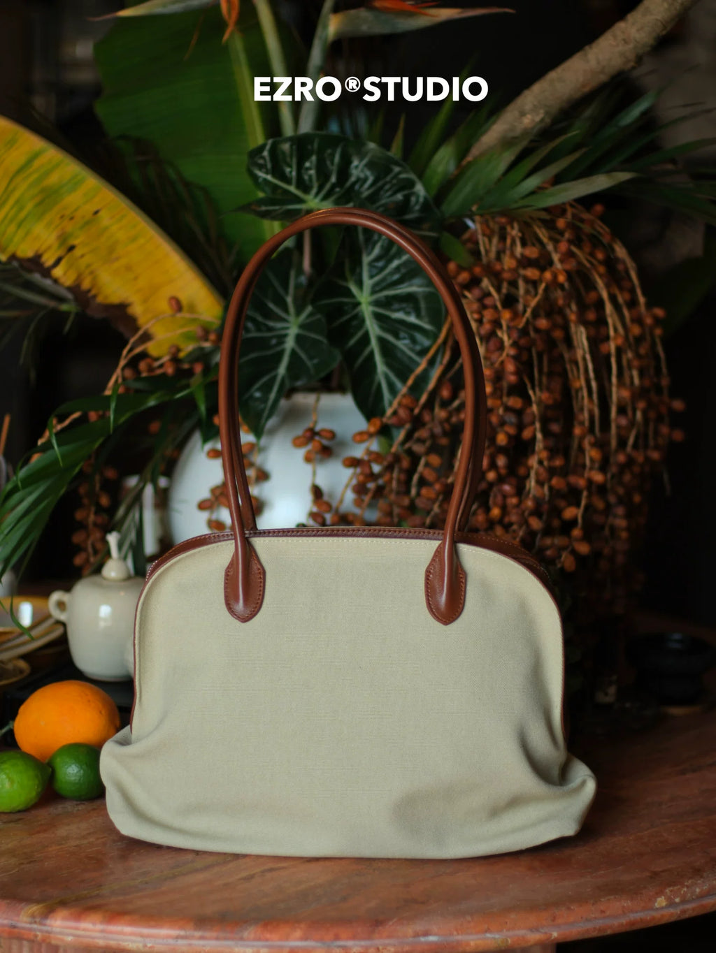 EZRO Premium Color Matching Canvas Shoulder Large Capacity Bag