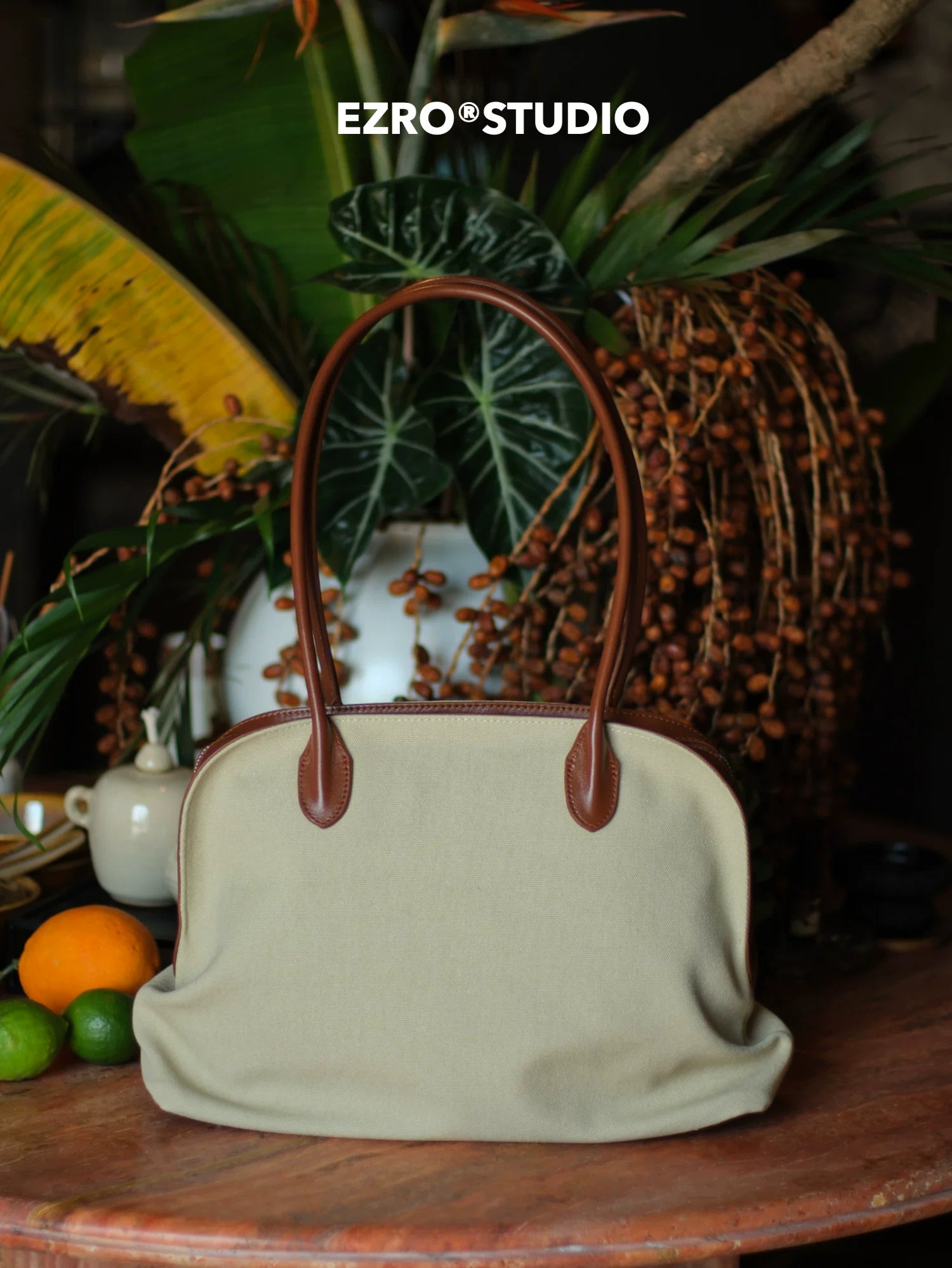 EZRO Premium Color Matching Canvas Shoulder Large Capacity Bag