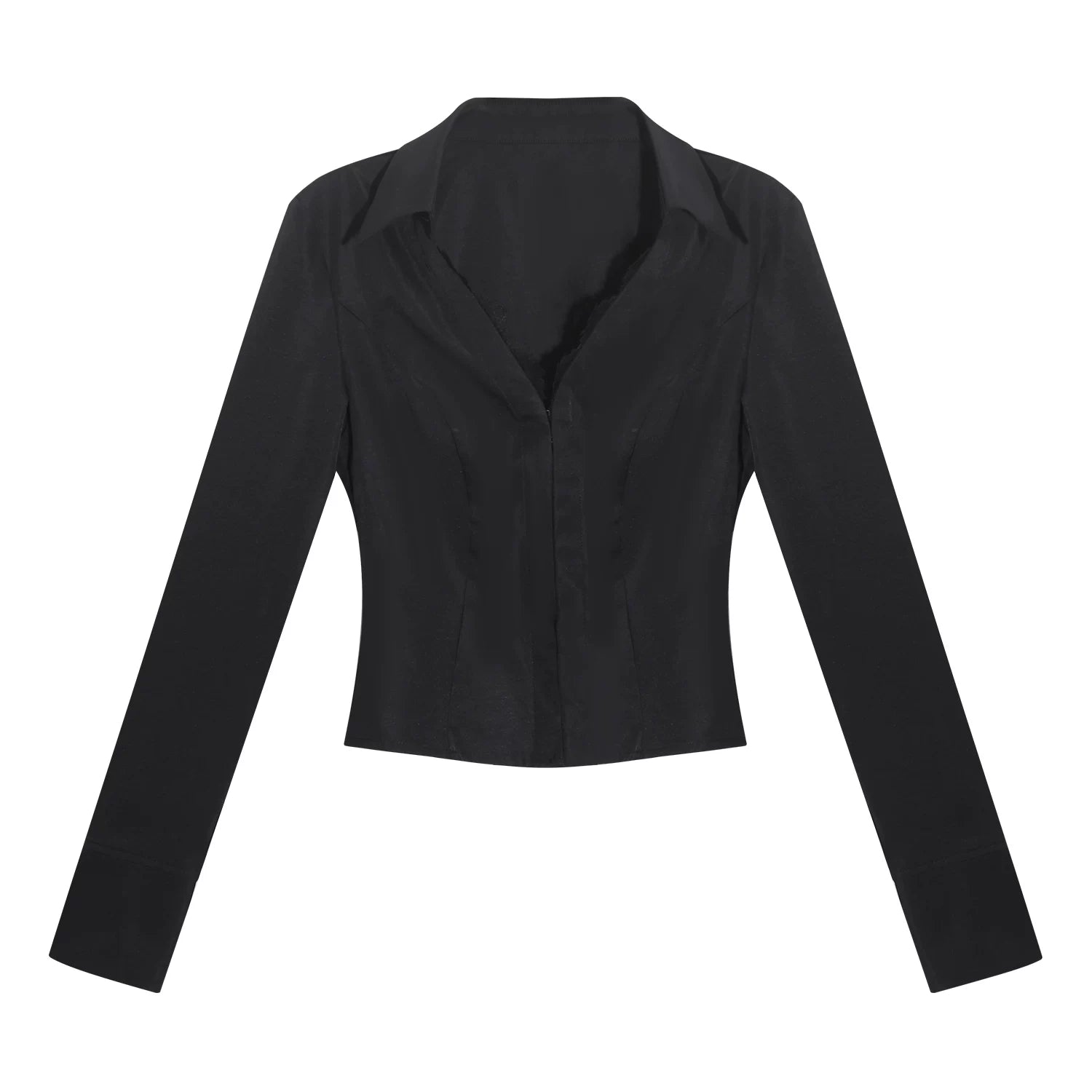 LLROGE Temperament Long-sleeved Shirt Skirt Two-piece Set