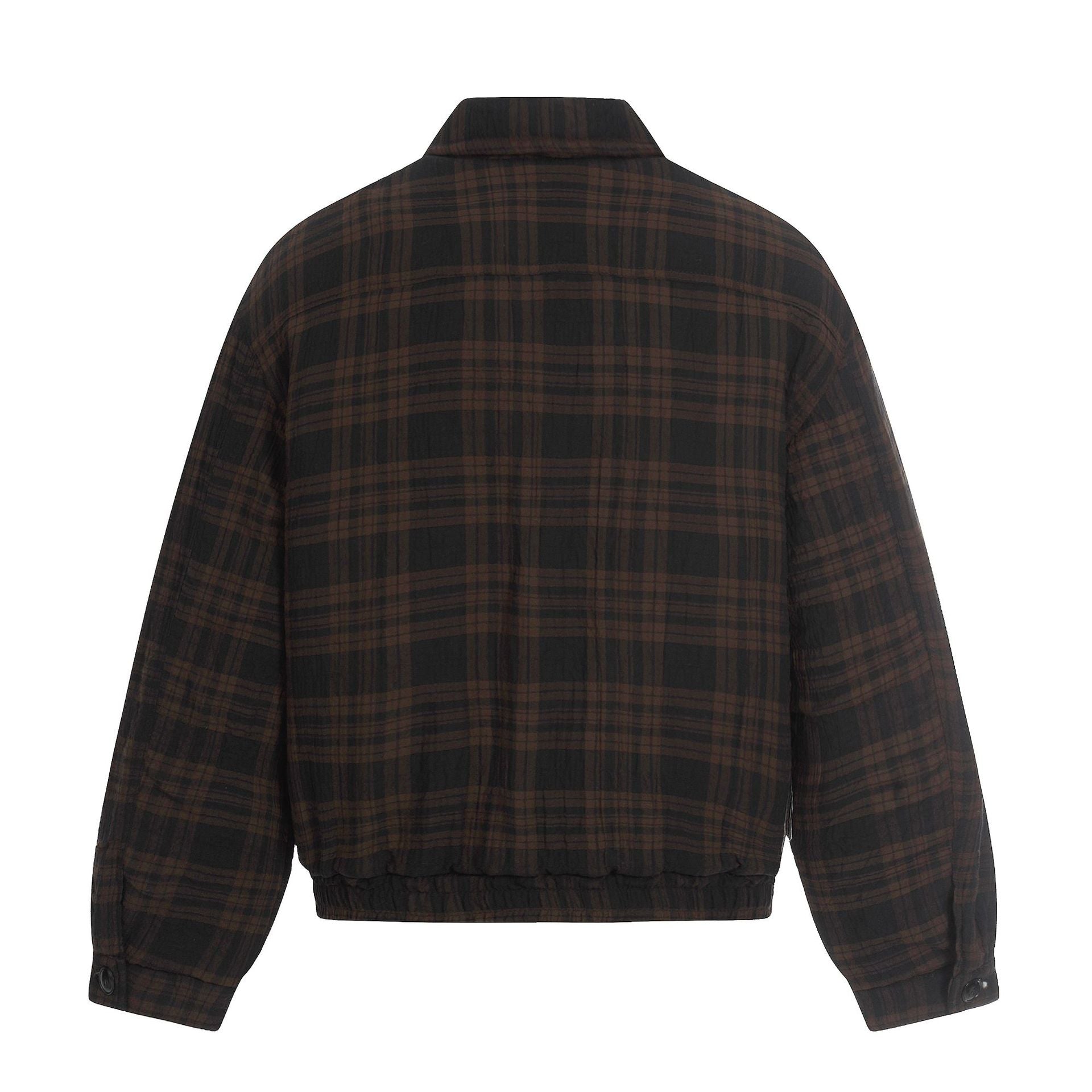 11KN Retro Plaid Contrasting Loose Lapel Jacket