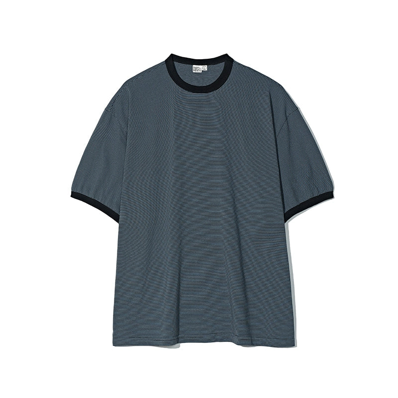 PARTIMENTO Shoulder Pinstriped Tee