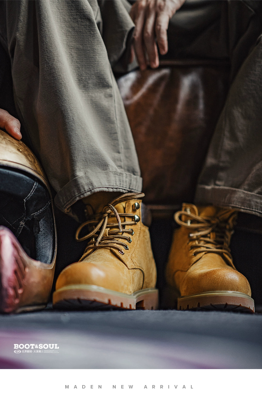 Maden Flip Medium Help Leather Vintage Tooling Martin Boots