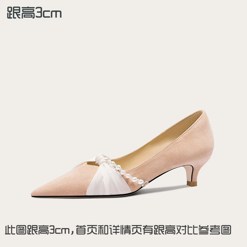 Lily Wei Pearl Bow Heels