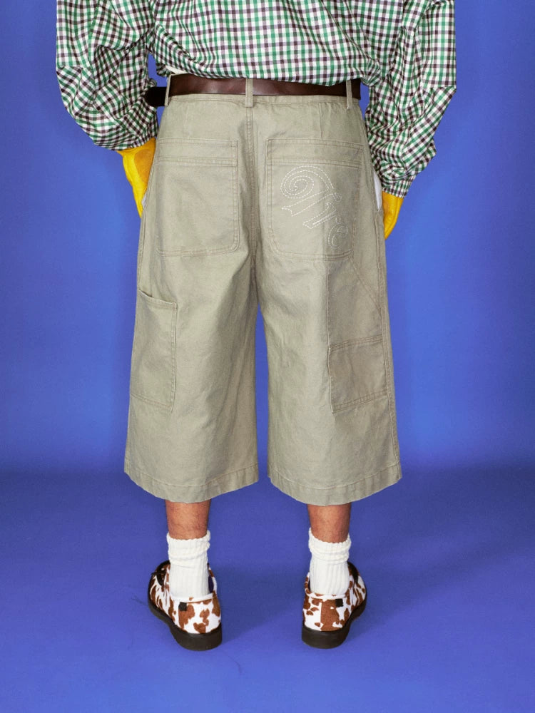 TREclub Vintage Casual Seven-Point Tooling Shorts