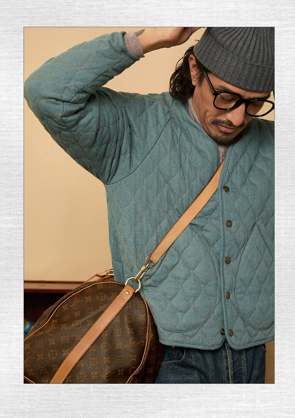 SOARIN Thermal V-neck Casual Tooling Rhombus Jacket