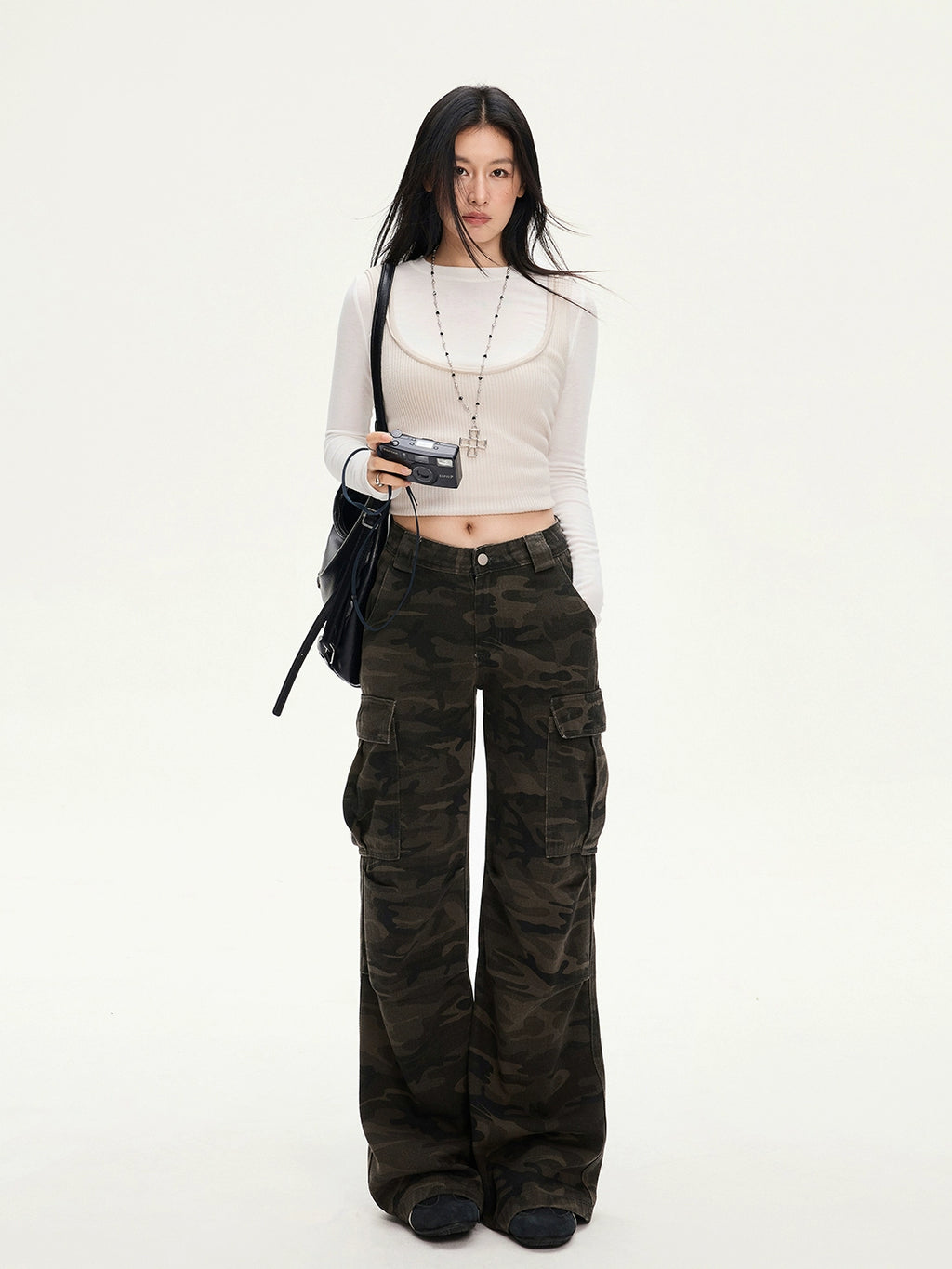 KPSR Camouflage Tooling Low-rise Loose Straight-leg Pants