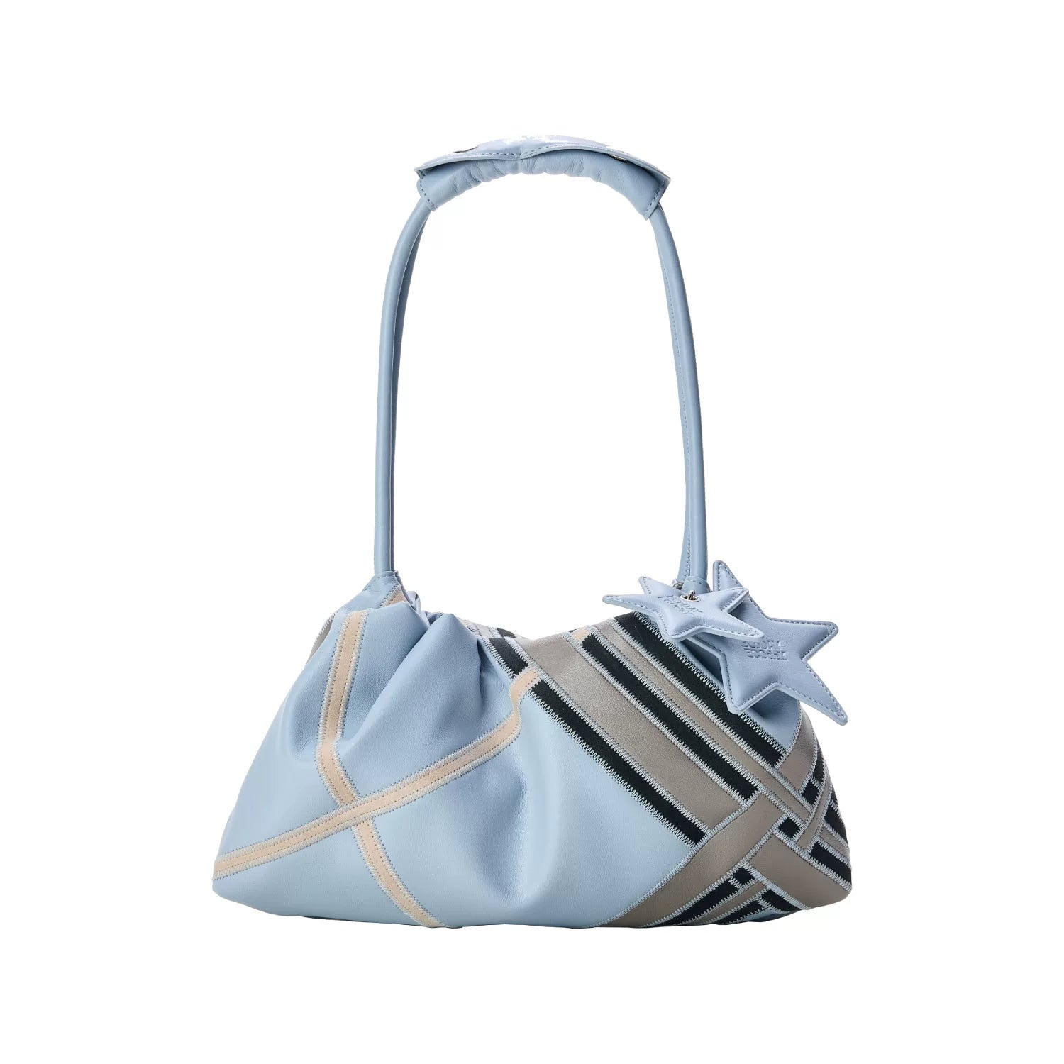 ECODAY Soft Pattern Flat Moon Premium Sense Underarm Shoulder Bag