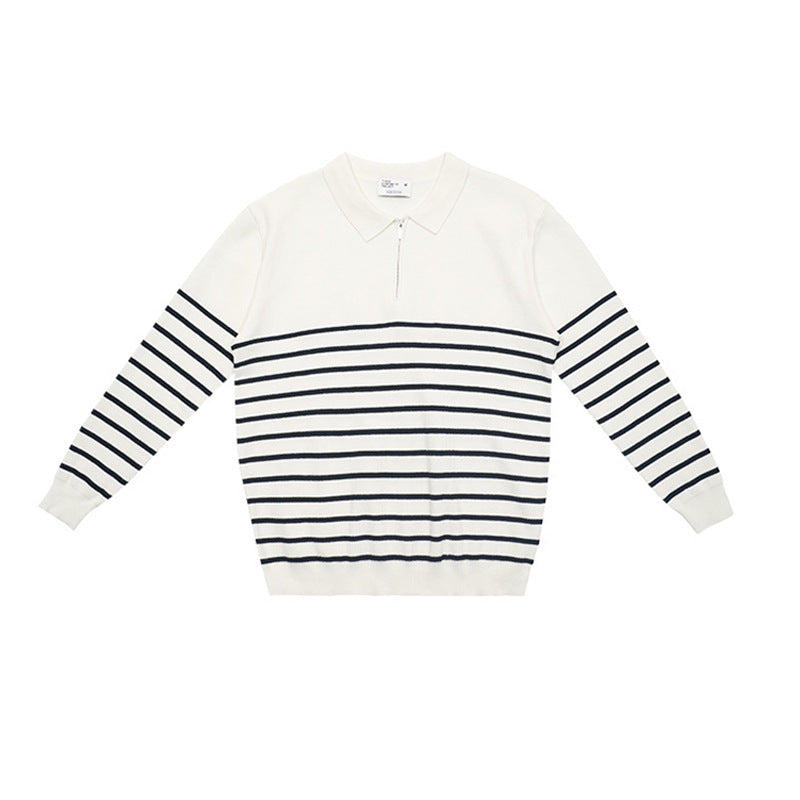 UNF Casual Contrast Striped Knitted Sweater