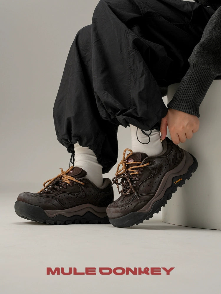 Donkey Makes Old Contrasting Color Breathable Casual Sneakers