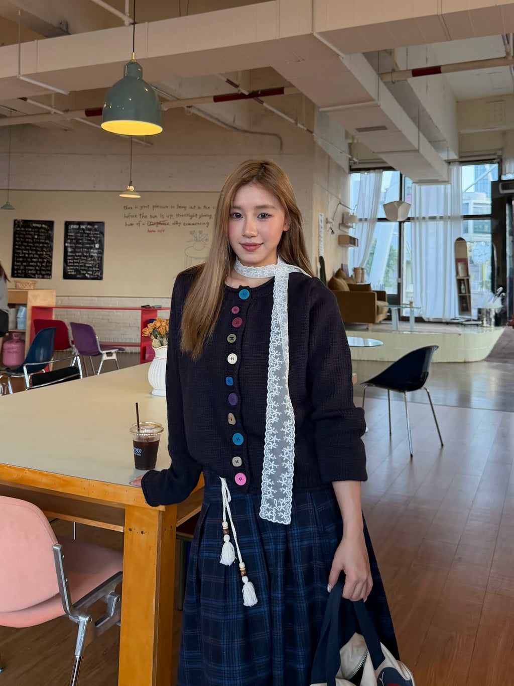 CCYE Colored Button Knitted Sweater Jacket