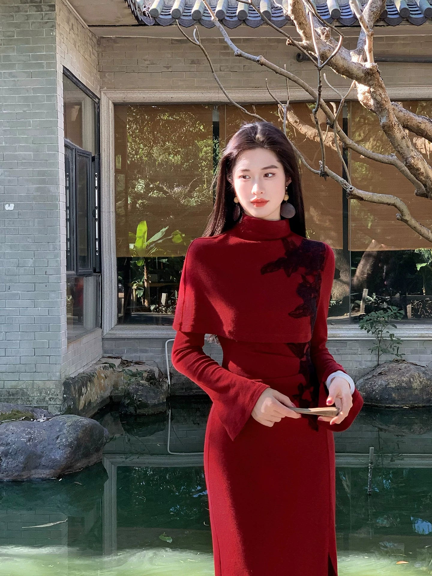 ZIHE Thickened Long Sleeve Knit Dress