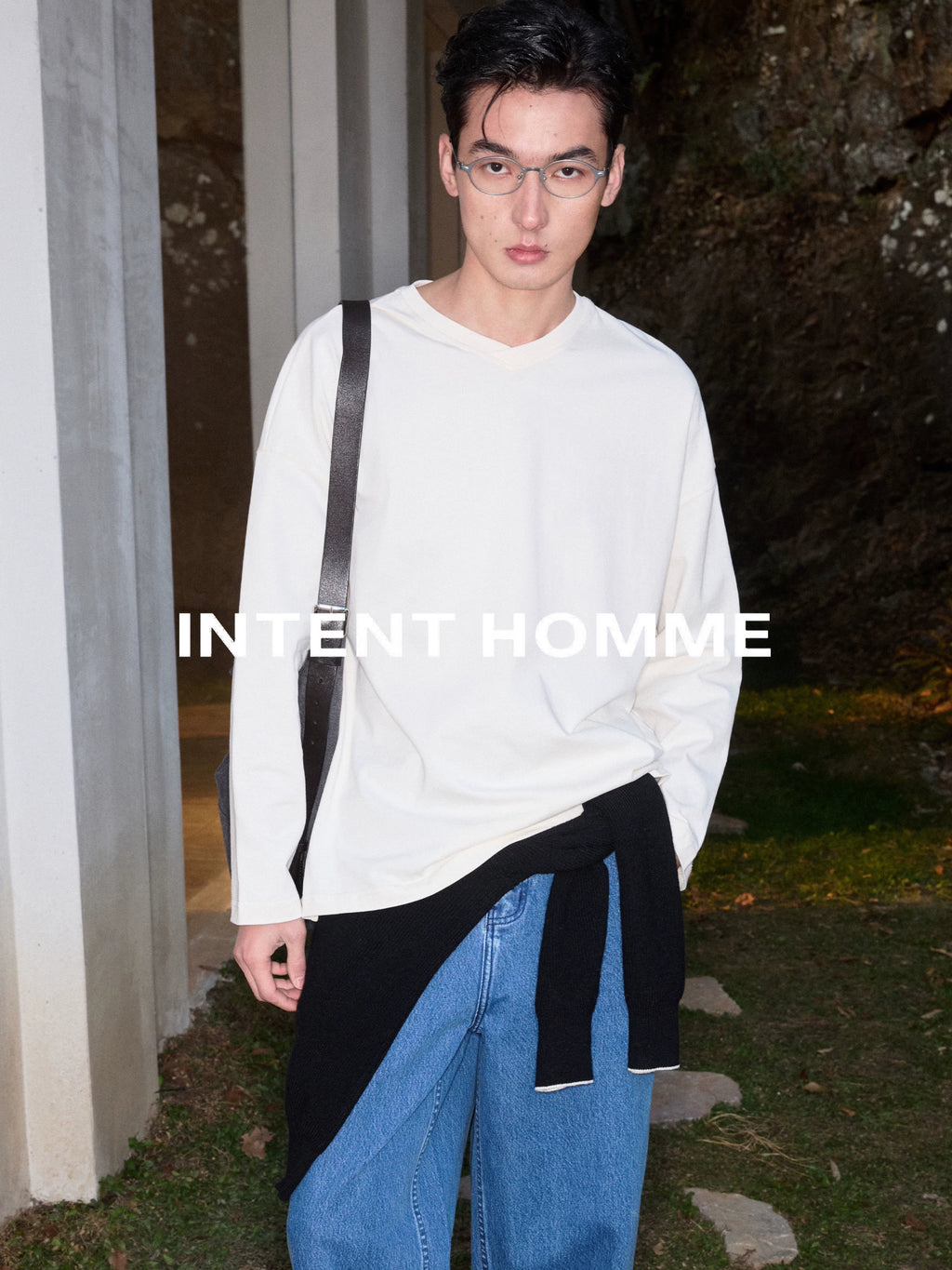 INTENT V-Neck Casual Bottom Long Sleeve
