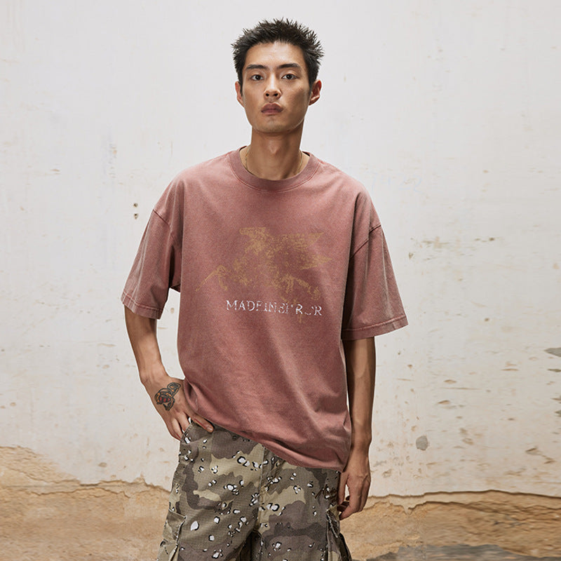 UNF old washed destruction cracking tee