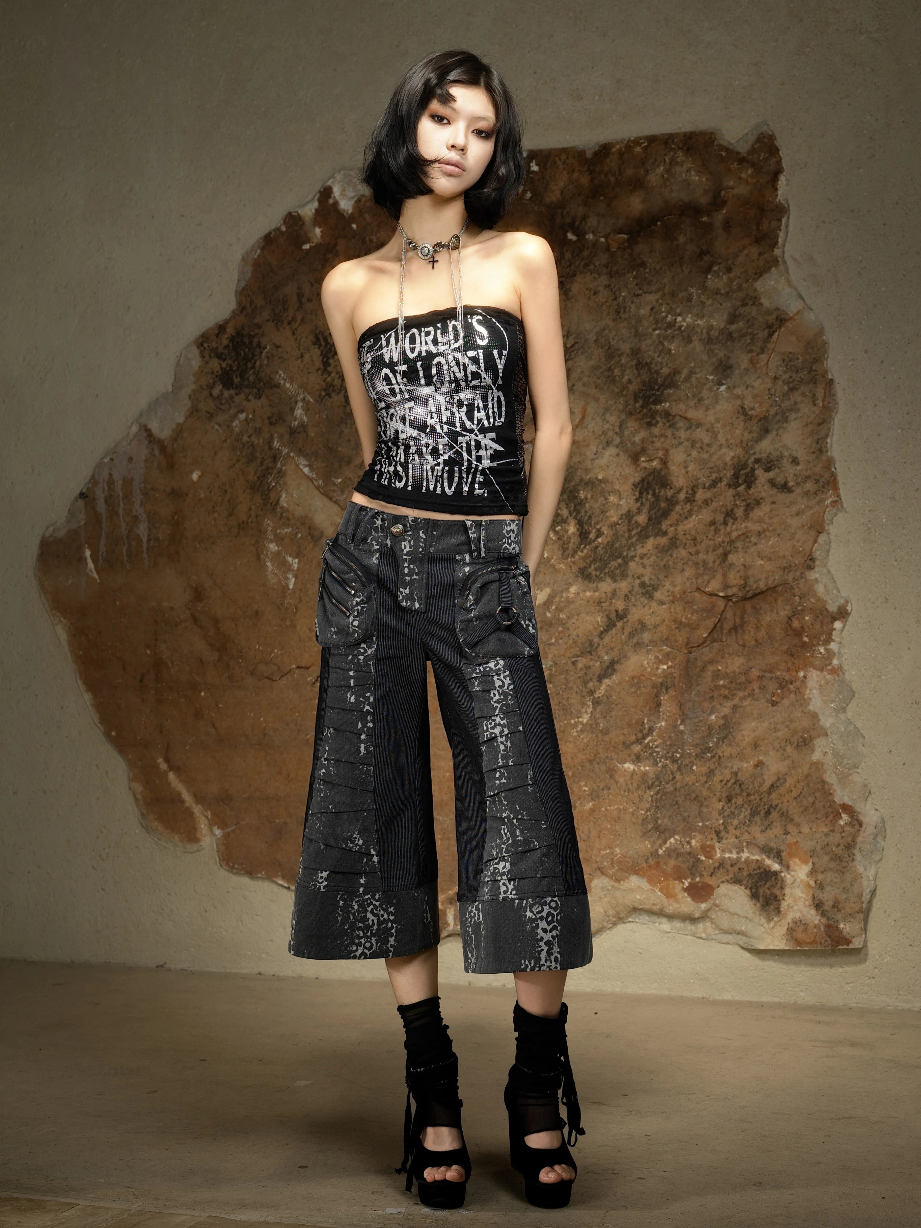 ARIADNAw Casual Spicy Nine-point Pants