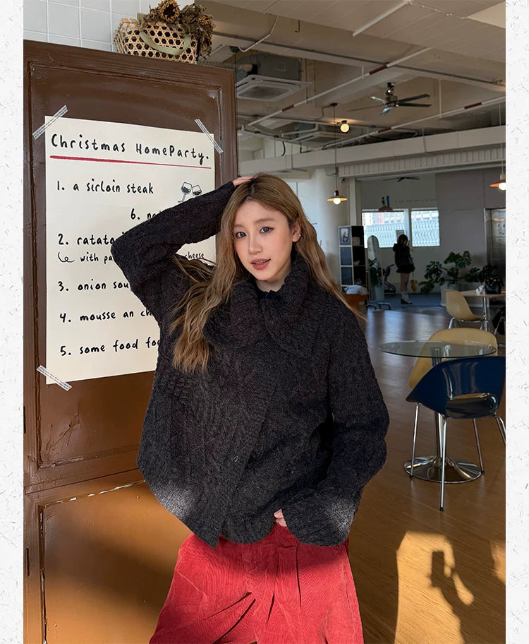 CCYE Lapel Lazy Sweater Jacket