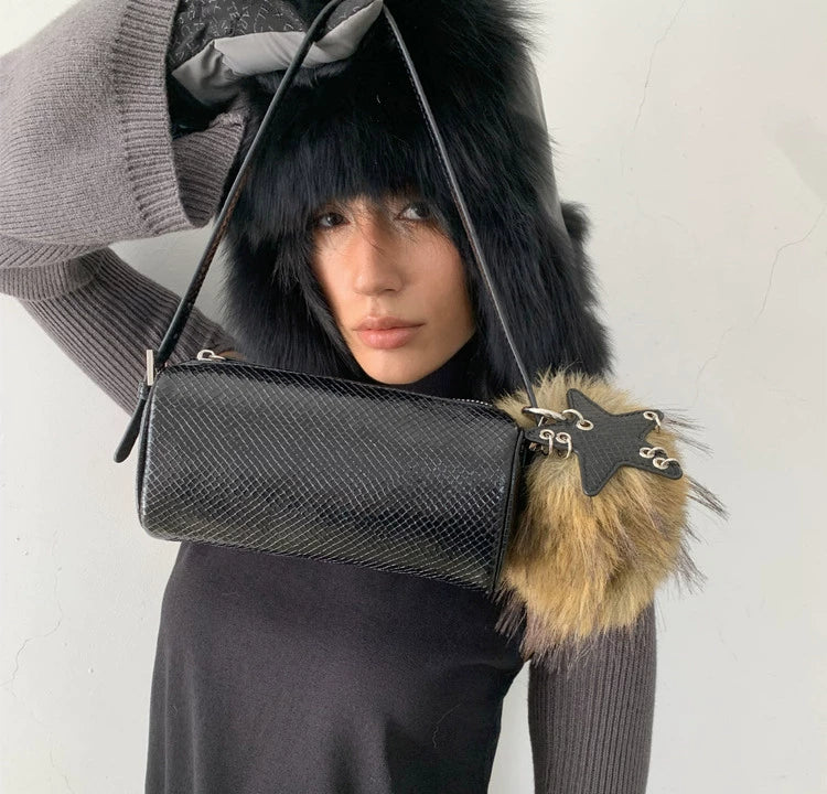 ECODAY Mini Pencil Case Cylinder Handbag