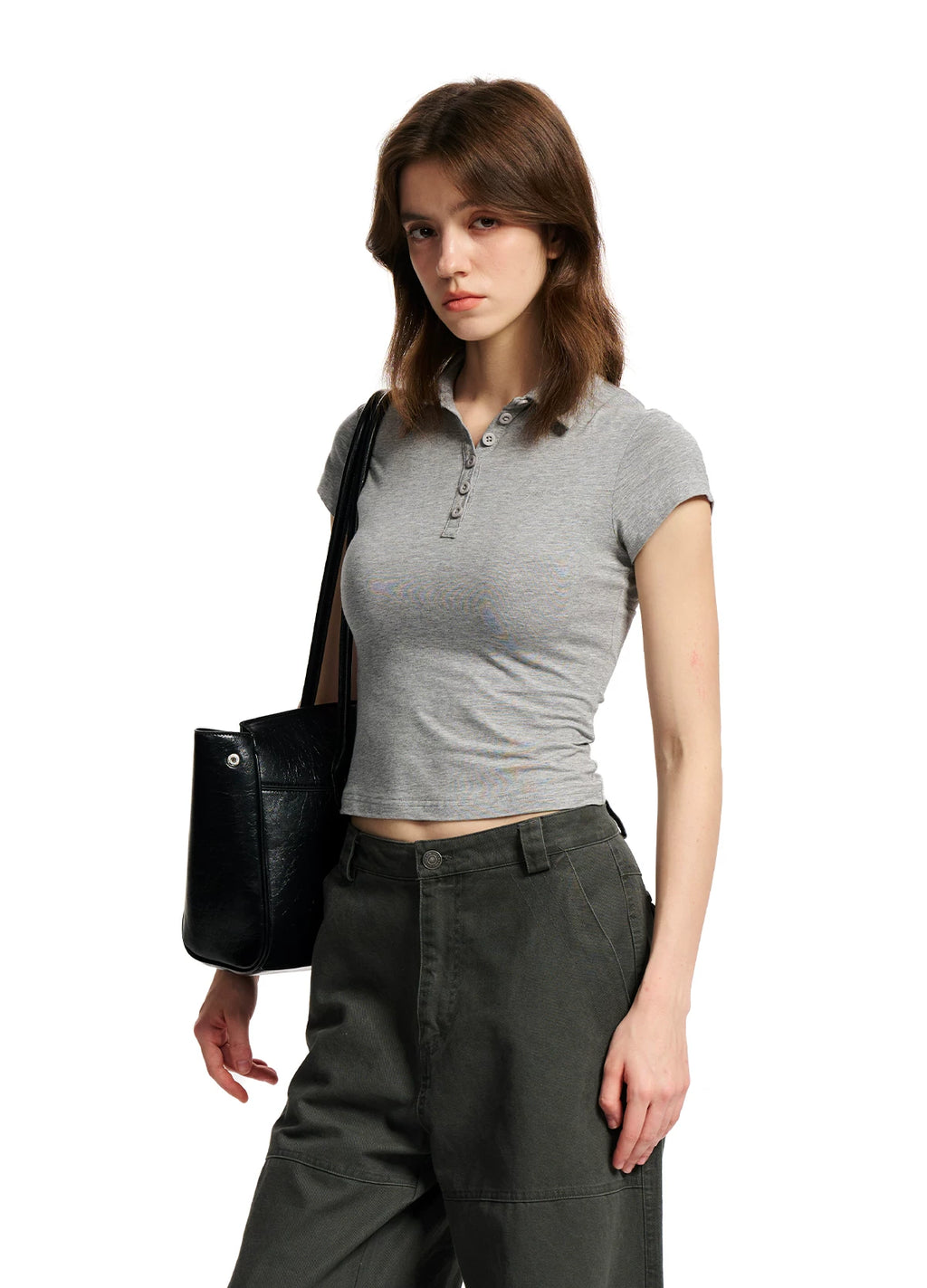 Loopsoon Lapel Versatile Comfortable Slim Tee