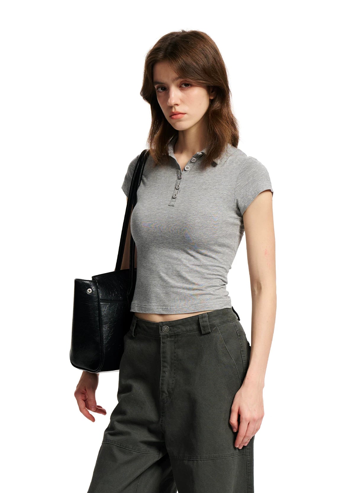 Loopsoon Lapel Versatile Comfortable Slim Tee