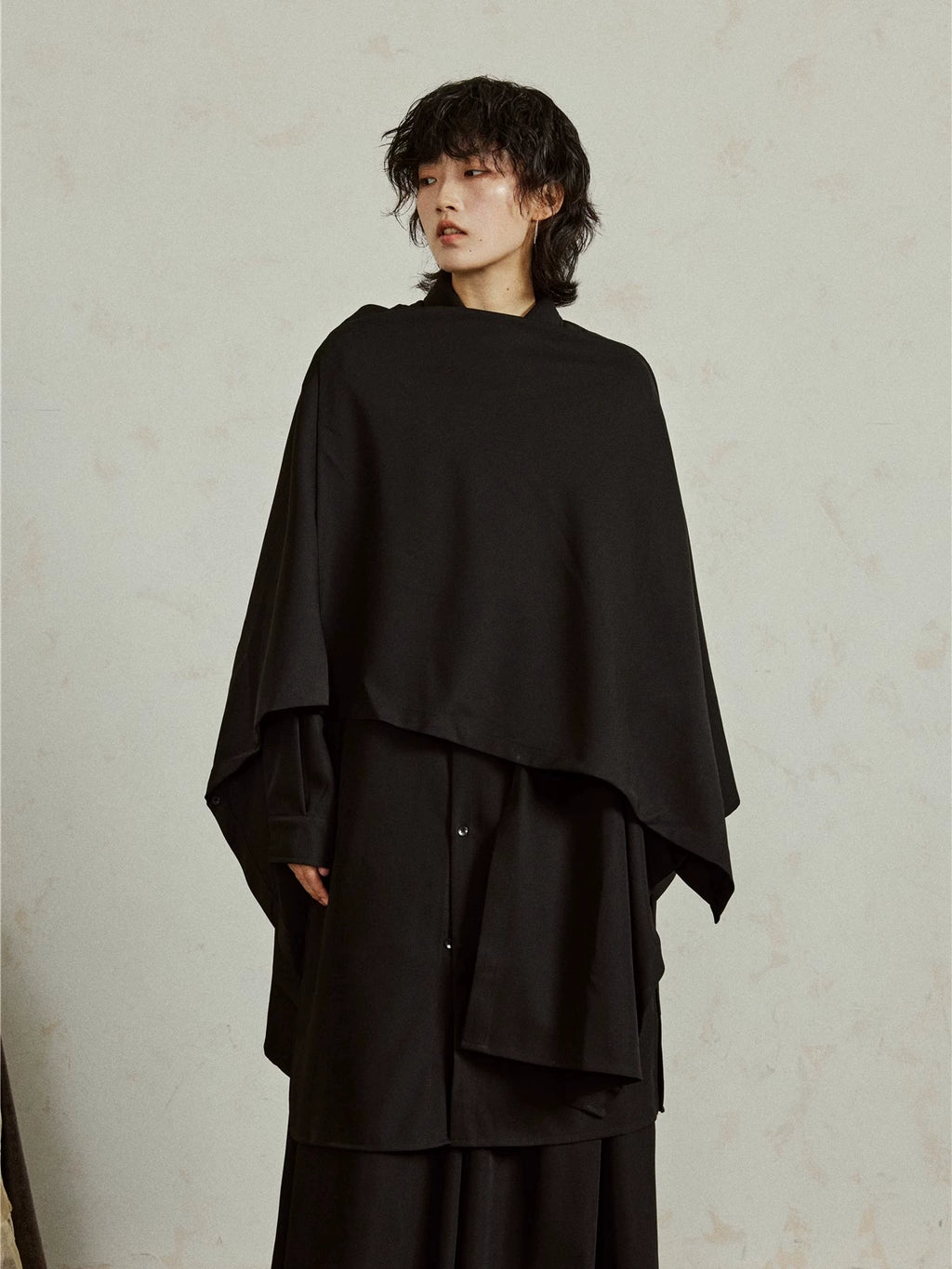 SUNYVONNE Deconstruction Medium and Long-sleeved Shirt Jacket