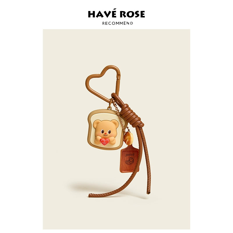 HAVEROSE Butter Bear Keychain Pendant