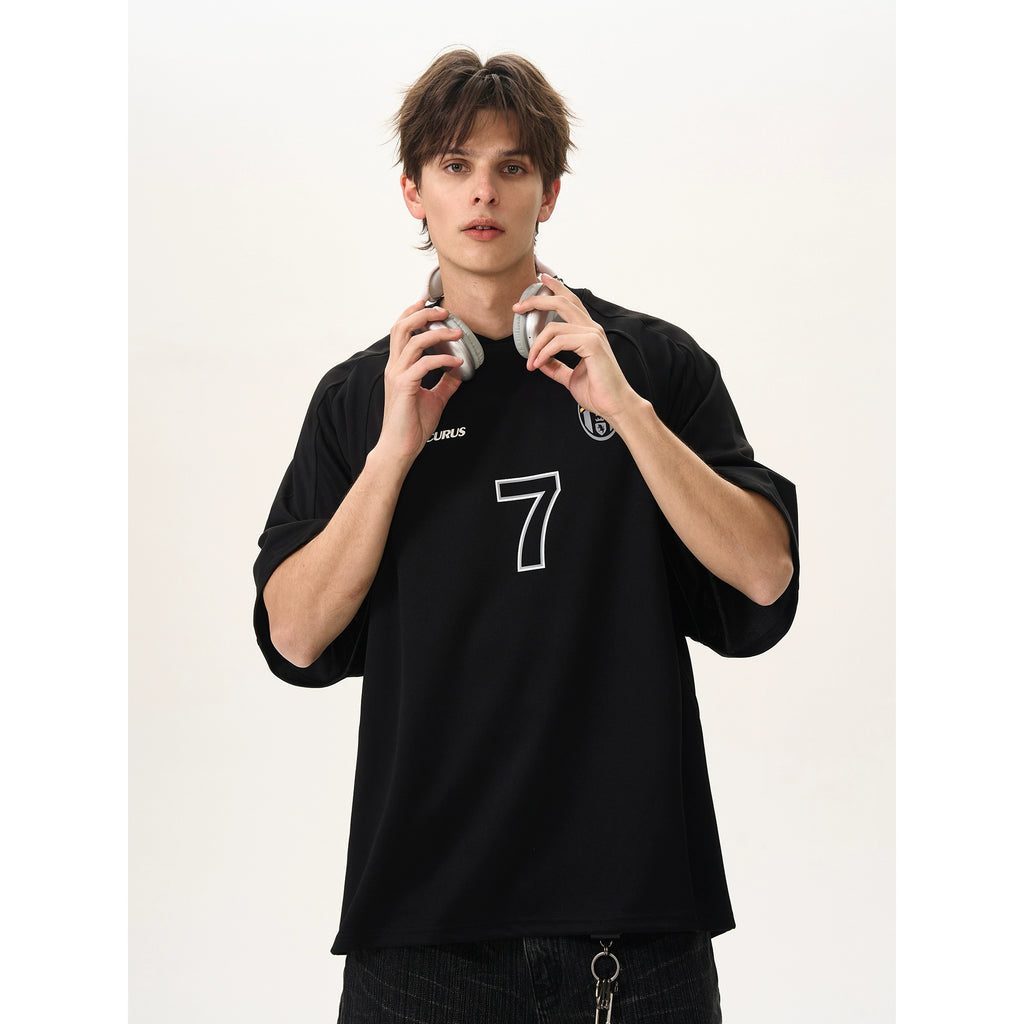 BTSG Splicing loose jersey Tee