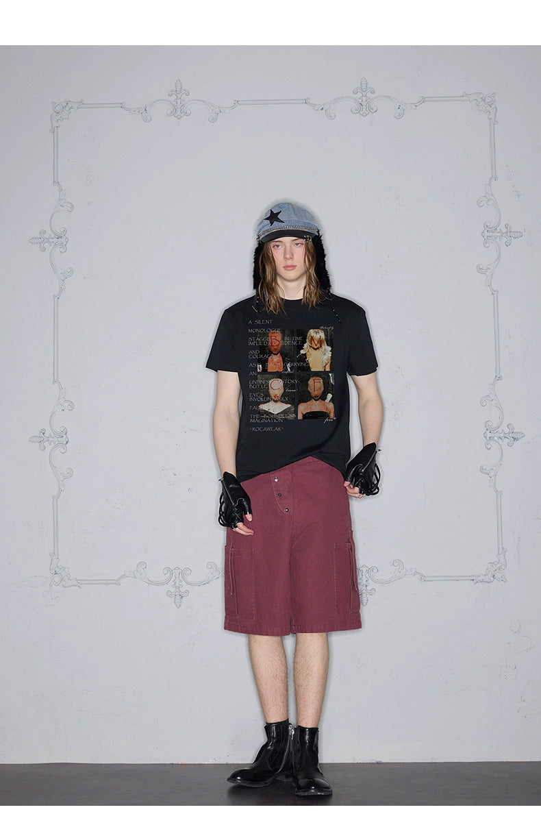 Rocawear Masked Alphabet Print Slim Tee