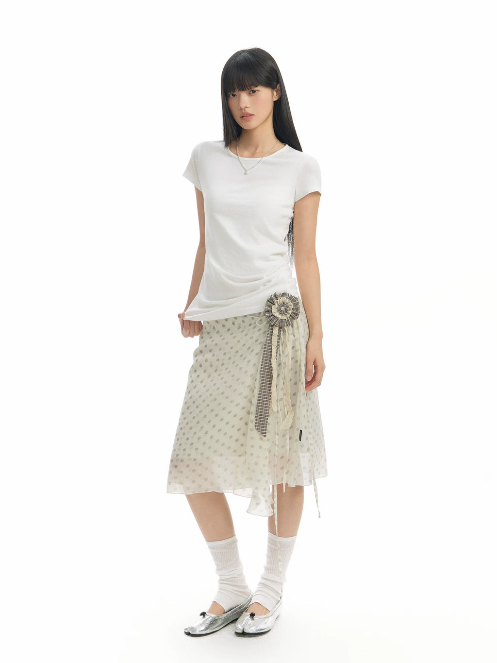 TGNS Strap Polka Dot Skirt