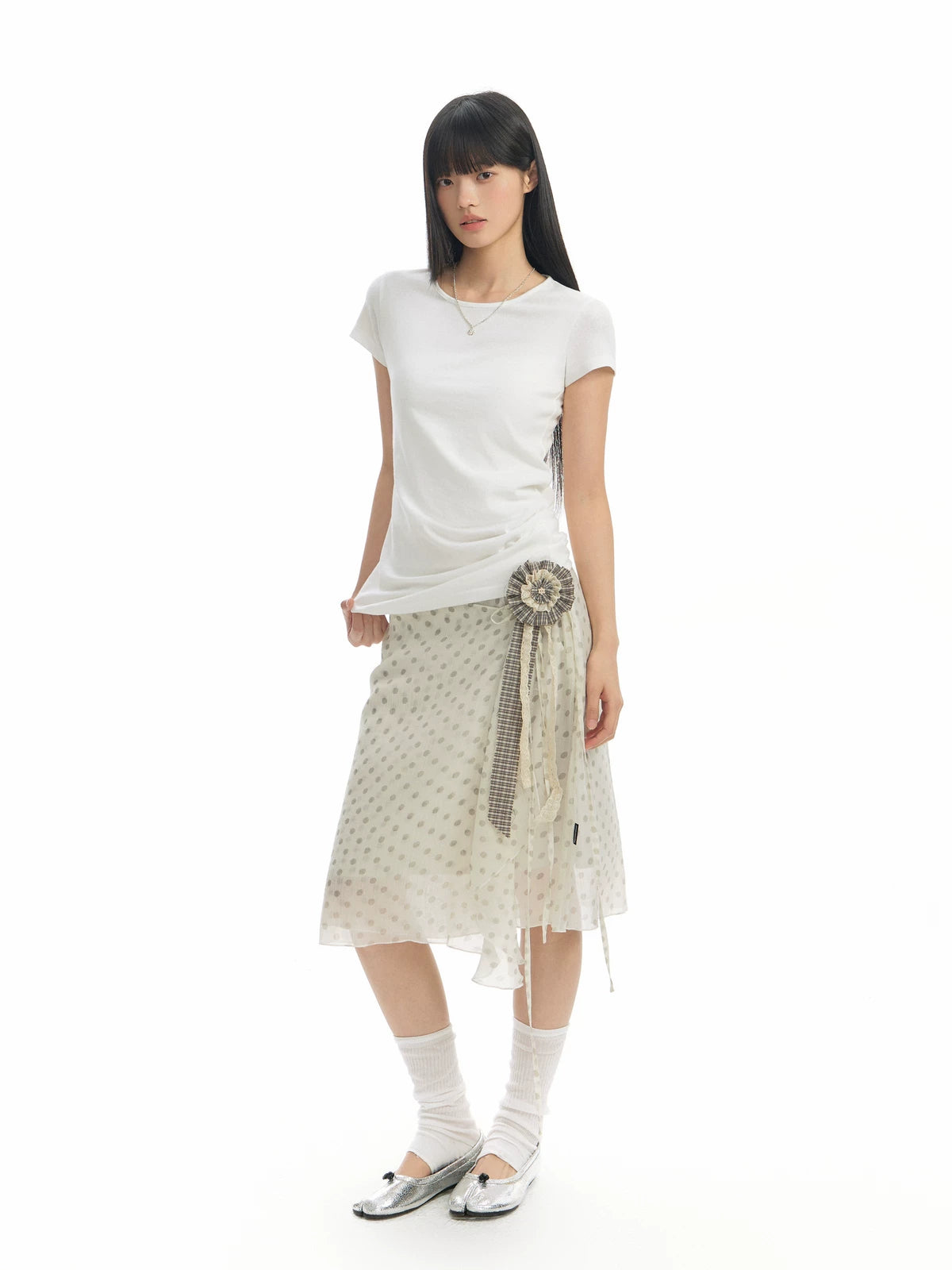 TGNS Strap Polka Dot Skirt