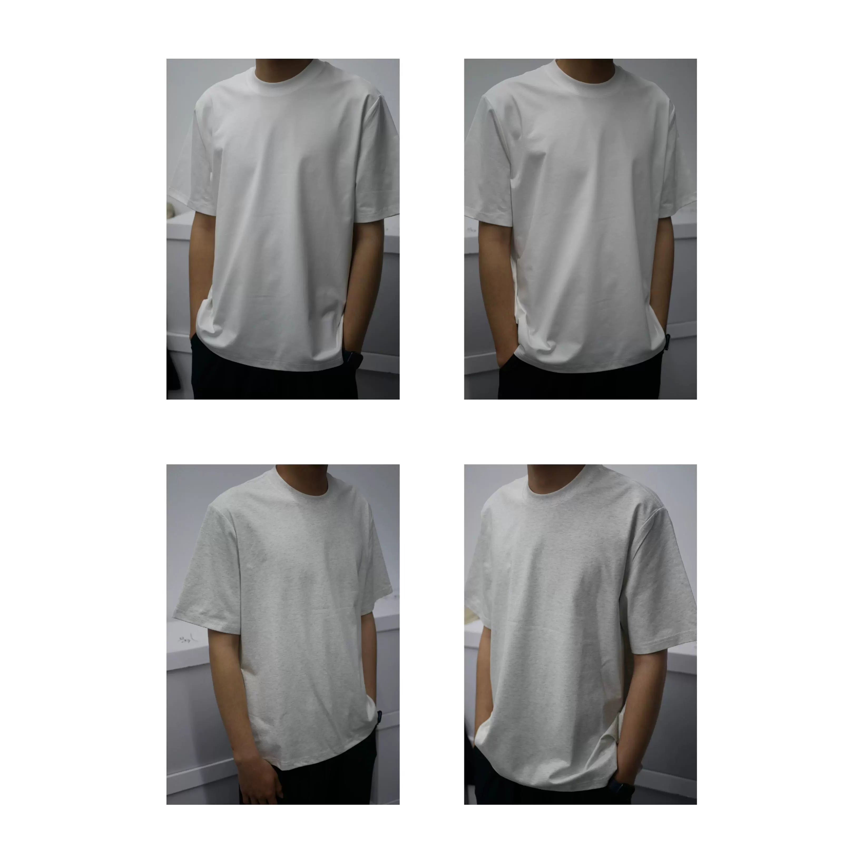 NO LOGO Small Neckline Short and Wide Casual Tee