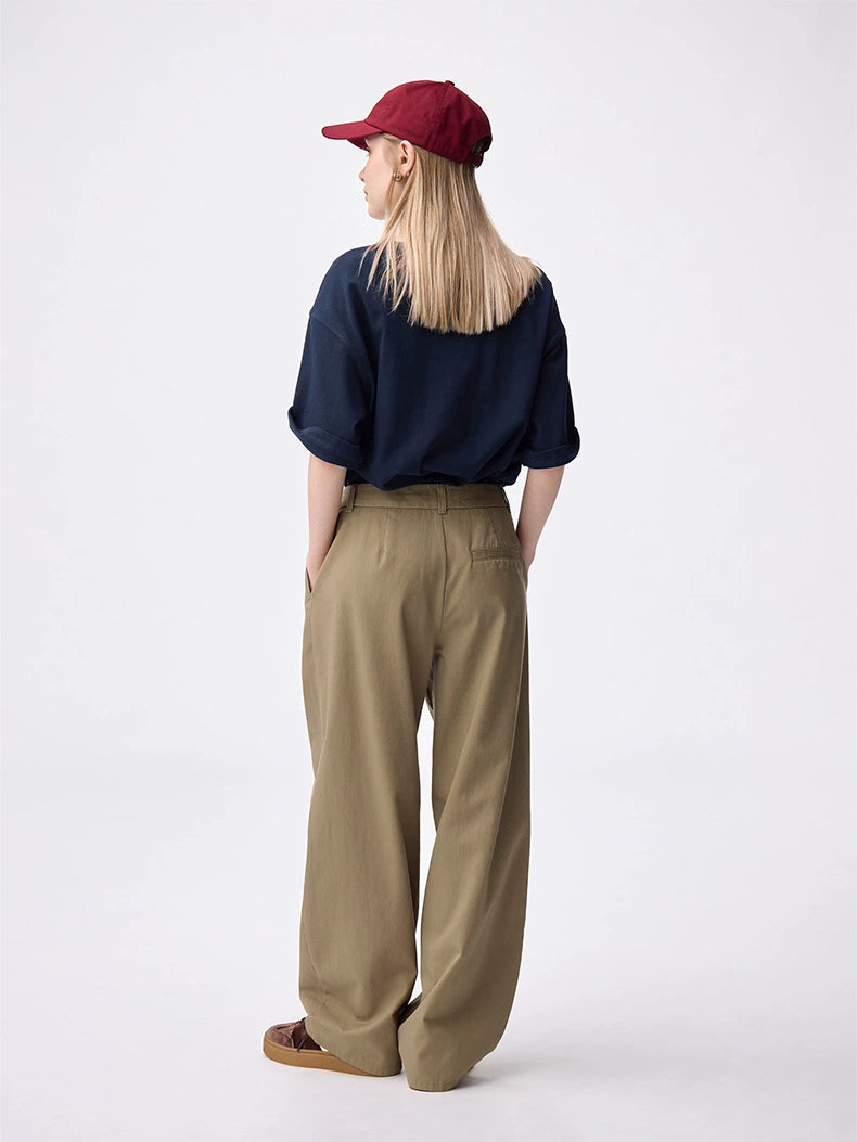 GU Barrel Pleated Pants Loose Scimitar Pants