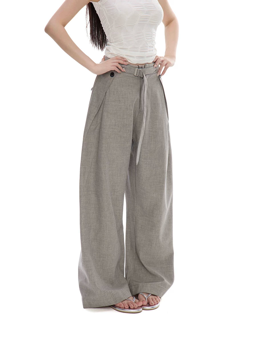 WITHMIN Pleated Straight-leg Slacks