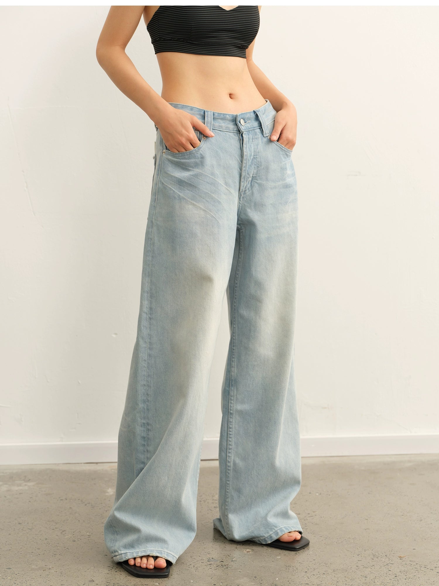 LINY LIBERTY Vintage Heavy Work Old Wide Leg Jeans